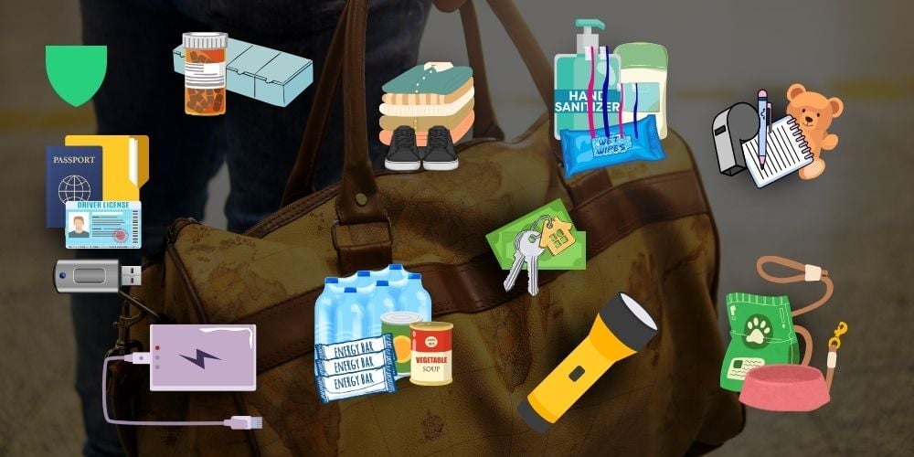 Essential Items for  Go-Back or Evacuation Bag