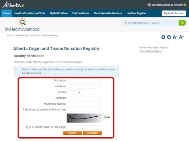 Register or update consent alberta organ donation  (2)