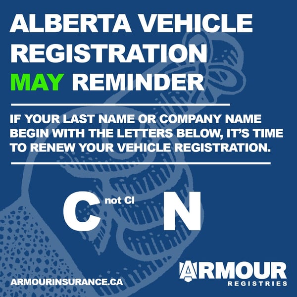 May Vehicle Registration Renewals